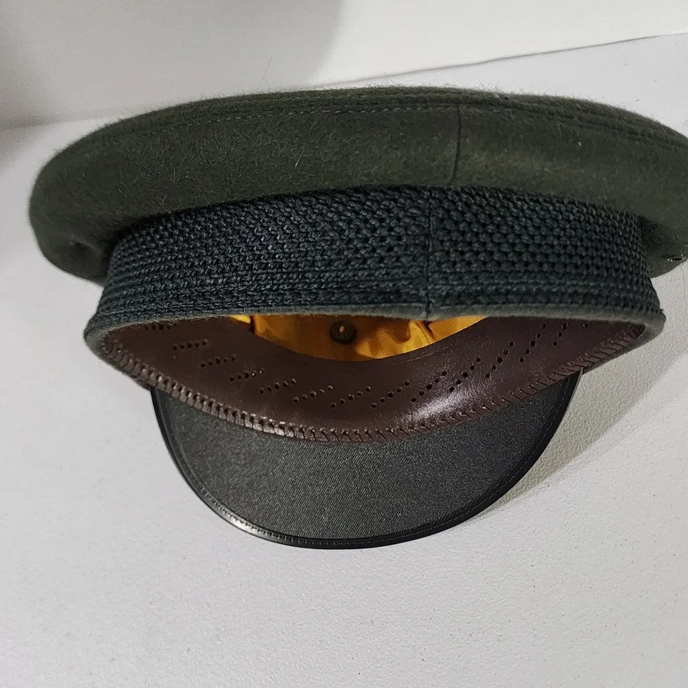 VTG Art Caps New York Military Service Cap Green Wool Gold Bullion Visor Vietnam